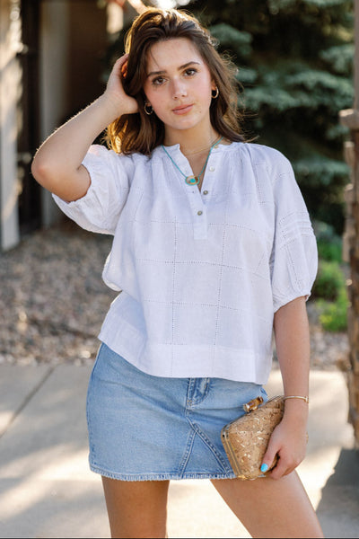 Rails Shoshanna Patchwork Embroidery Top