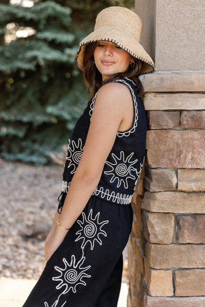 Rag & Bone Jade Rollable Raffia Bucket Hat