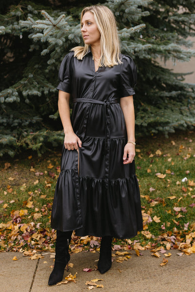Valencia Faux Leather Dress - RUST & Co.