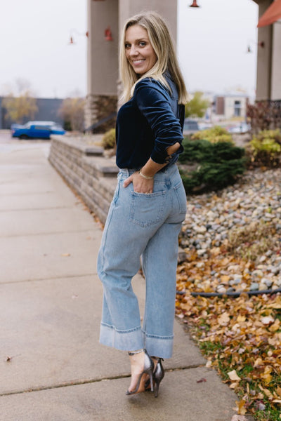 Veronica Beard Taylor Cropped Wide Leg w/ Cuff