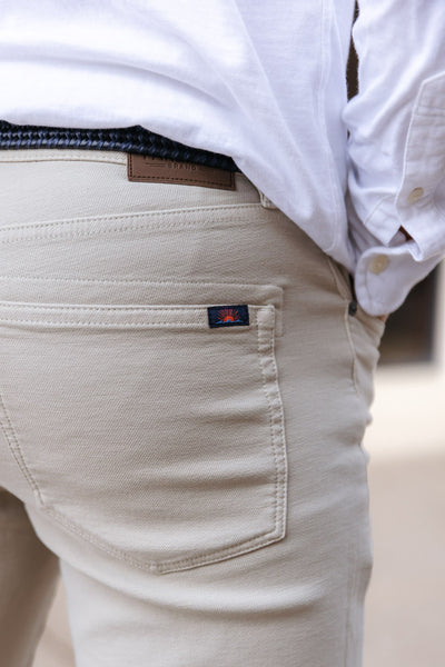 Faherty Stretch Terry 5-Pocket Pants, Stone
