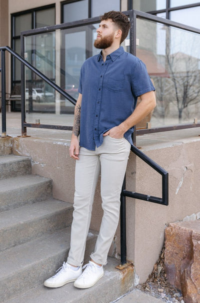 Faherty Stretch Terry 5-Pocket Pants, Stone