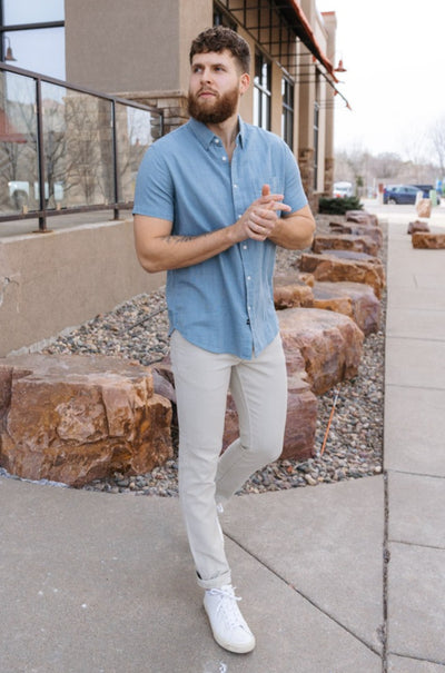 Faherty Stretch Terry 5-Pocket Pants, Stone