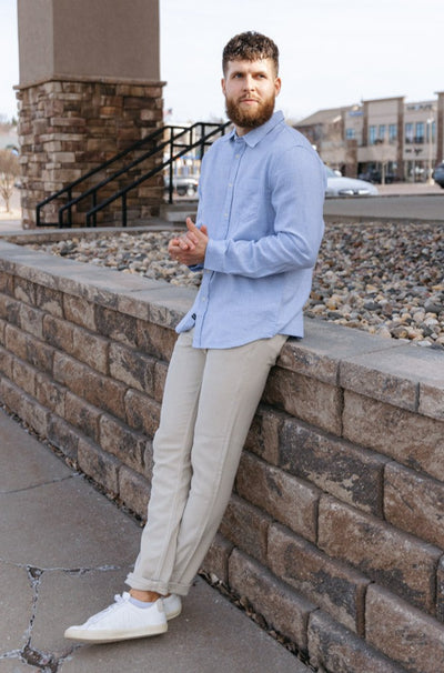 Rails Wyatt Shirt, Blue Melange
