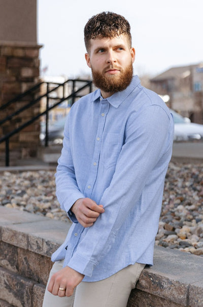 Rails Wyatt Shirt, Blue Melange