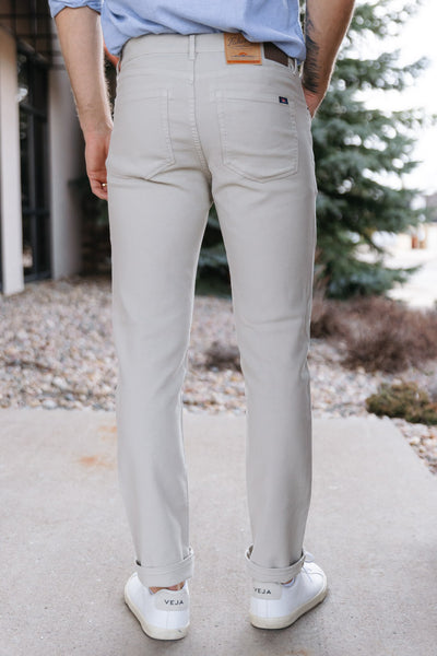 Faherty Stretch Terry 5-Pocket Pants, Stone