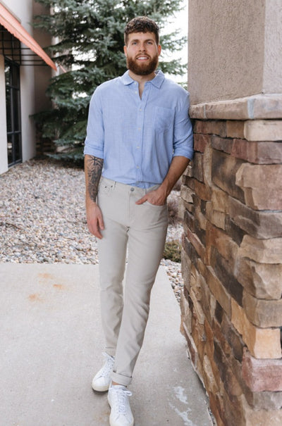 Rails Wyatt Shirt, Blue Melange