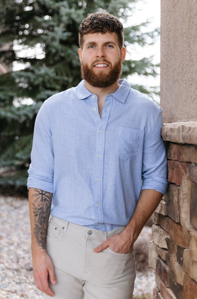 Rails Wyatt Shirt, Blue Melange