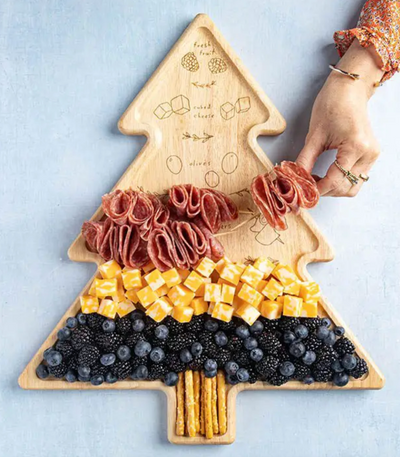 .Christmas Tree Charcuterie Map Board