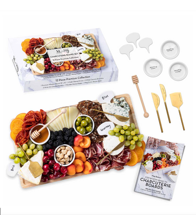 .Ultimate Charcuterie Board & Accessories Kit