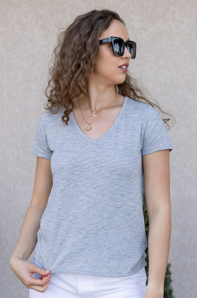 ATM Schoolboy Slub Jersey V-Neck Tee