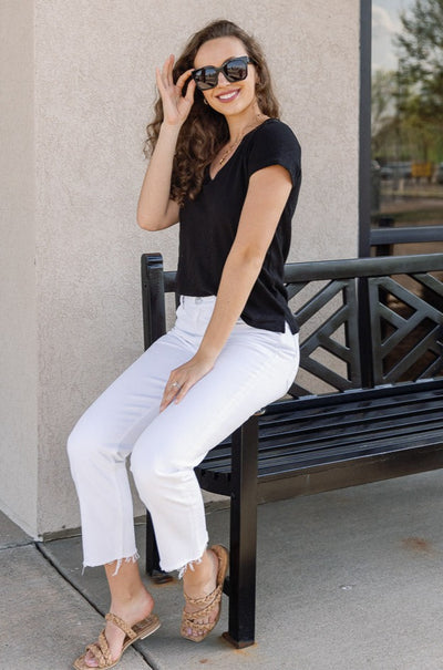 ATM Schoolboy Slub Jersey V-Neck Tee