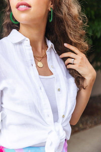 Rails Ellis Gauze Top, White