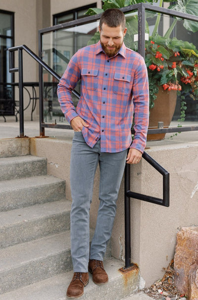 Faherty Stretch Terry 5-Pocket Pants, Slate