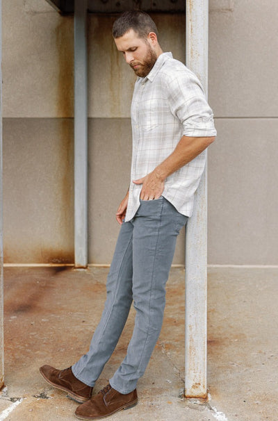 Faherty Stretch Terry 5-Pocket Pants, Slate