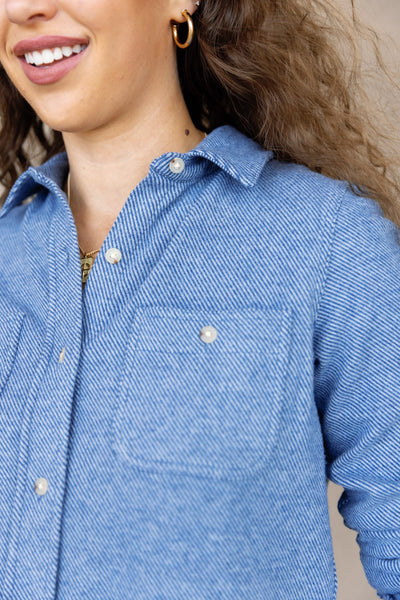 Faherty Legend Sweater Shirt, Glacier Blue