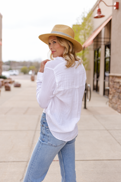 Rails Ellis Gauze Top, White