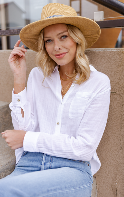 Rails Ellis Gauze Top, White