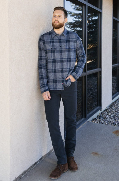 Faherty Stretch Terry 5-Pocket Pants, Onyx