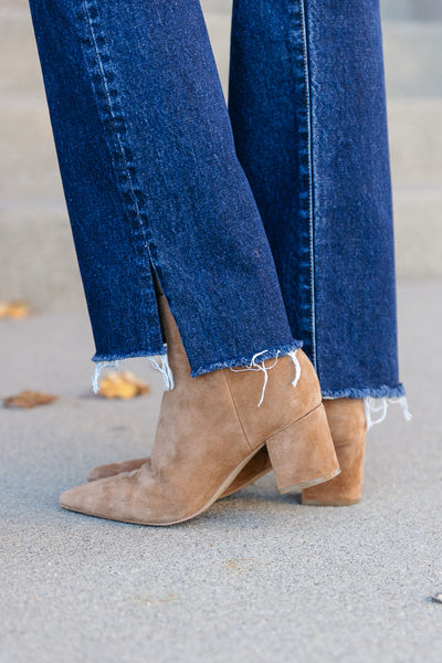 PRE-ORDER NOVEMBER Marc Fisher Jarli Bootie, Brown Suede