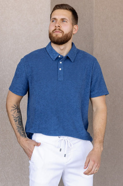 Rails Rhen Terrycloth Polo, Ensign Blue