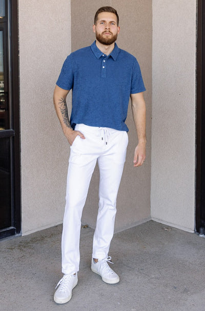 Rails Rhen Terrycloth Polo, Ensign Blue