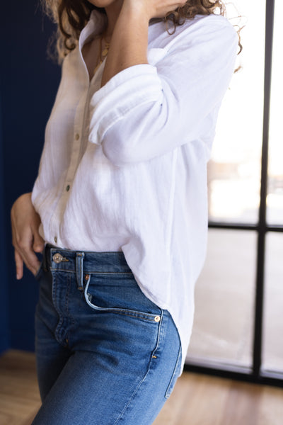 Rails Ellis Gauze Top, White