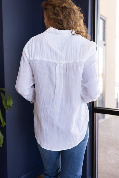 Rails Ellis Gauze Top, White