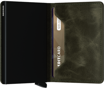 Secrid Slimwallet Vintage, Olive/Black