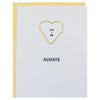 Paperclip Greeting Card, You + Me Always