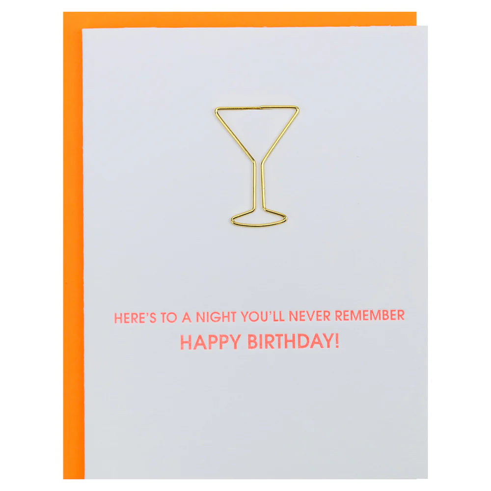 Paperclip Greeting Card, Night You'll Never Remember