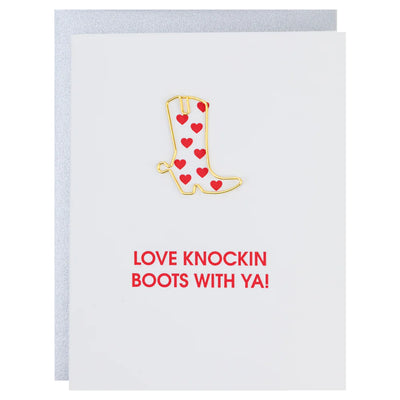 Paperclip Greeting Card, Love Knockin' Boots With Ya