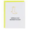 Paperclip Greeting Card, Yippee Ki-Yay