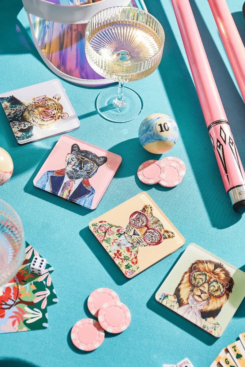 Big Cats Coasters, Set of 4