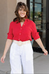 Rails Ellis Gauze Top, Cherry