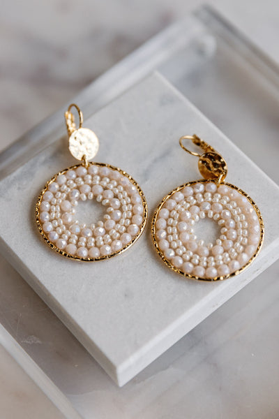 .Paris Earrings, Sand