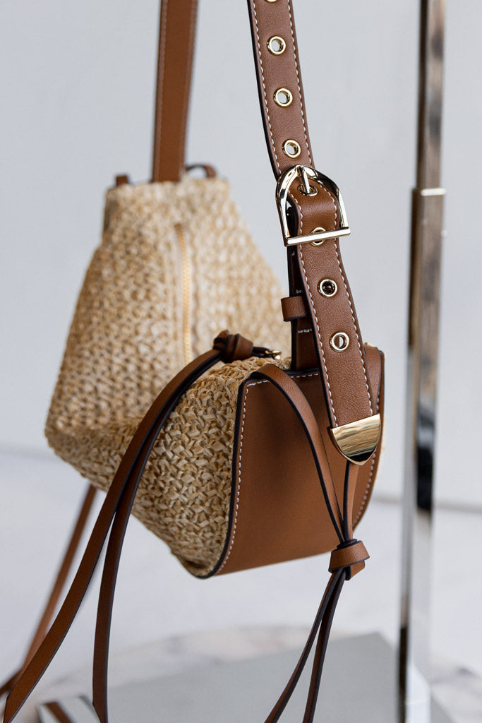 .Dolce Vita Monaco Raffia Bag