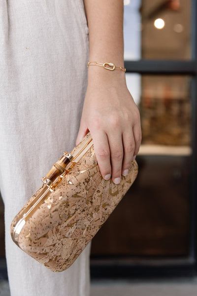 Christi Cork Box Clutch