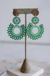 .Samba Chandelier Earrings, Green