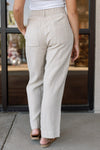 Bella Dahl Pleated Wide Leg Ankle Pant, Sand
