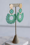 .Samba Chandelier Earrings, Green