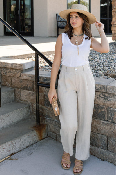Rag & Bone Jacque Chain Link Straw Boater Hat