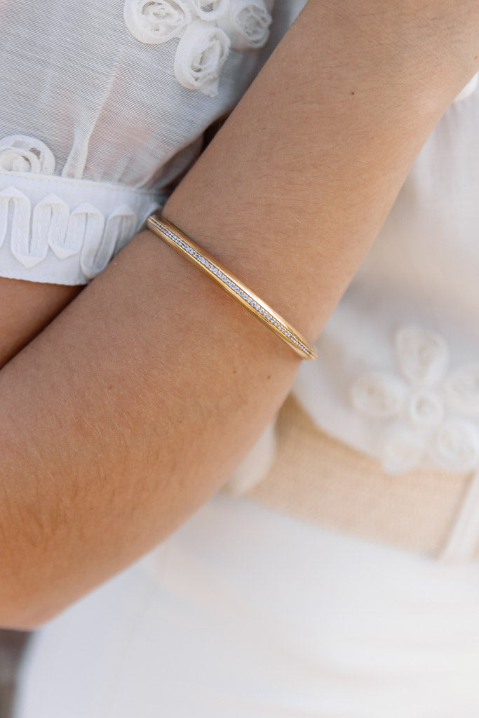 Gold Pavé Bangle