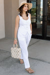 Bella Dahl Pleated Wide Leg Ankle Pant, White