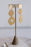 .Sevi Triple Drop Earrings, Gold