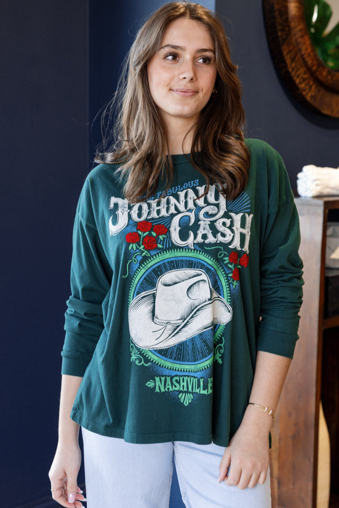 johnny cash t shirt dress Urban Outfitters Johnny Cash T-shirt Dress In Tan