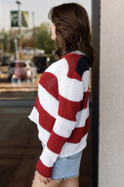 All American Chunky Henley Sweater