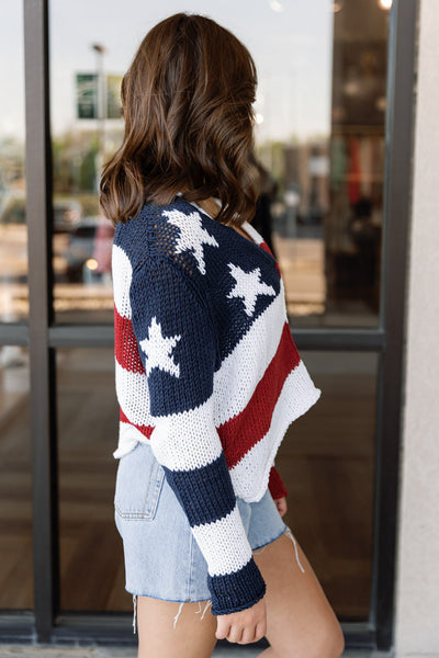 All American Chunky Henley Sweater