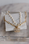 Designer Paperclip & Pearl Chain W/ Charm