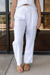 Bella Dahl Pleated Wide Leg Ankle Pant, White